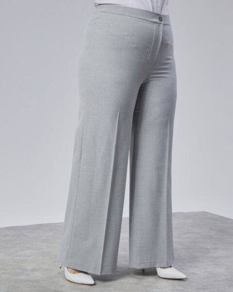 Poly Viscose Full Lycra Beli̇ Lasti̇kli̇ Battal Pantolon