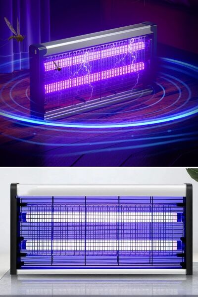 BUFFER® Masaüstü veya Duvara Asılabilen 10W Uzun Enli Sessiz Sinek Öldürücü UV Mor Işıklı Makina