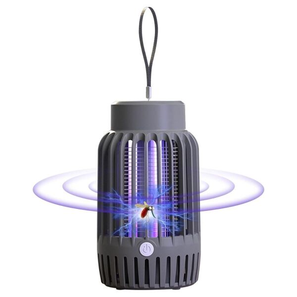 BUFFER® 2'si 1 Arada Şarjlı,Mor UV Işıklı Sinek Öldürme Aparatı ve  Kamp Tipi Askılı Gece Lambası