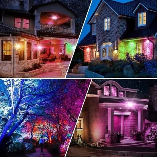 BUFFER® Kumandalı Led Işık Dış Cephe AydınlatmasıÇok Renkli RGBLed Panel Işık PartiLed Aydınlatma
