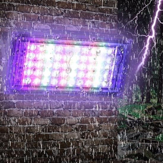 BUFFER® Kumandalı Led Işık Dış Cephe AydınlatmasıÇok Renkli RGBLed Panel Işık PartiLed Aydınlatma