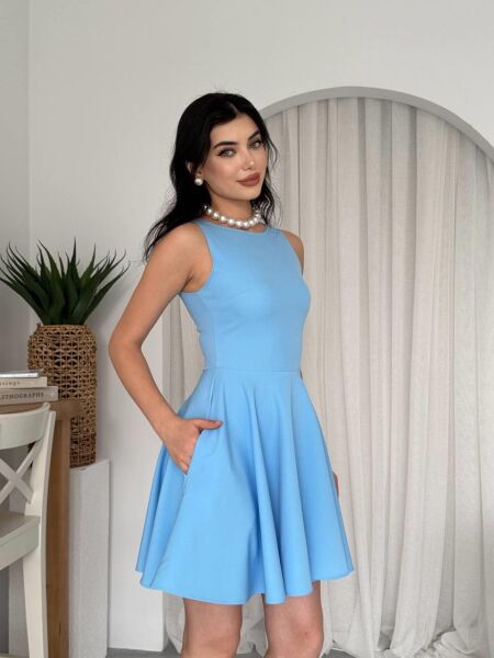 Berl Cep Detaylı Elbise