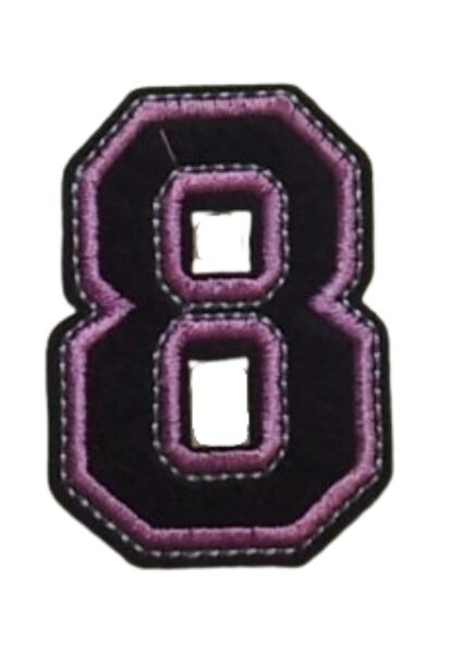 Aplike Ütü İle Yapışan 8  Rakamı  Arma 3x4 cm