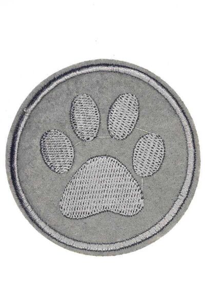 Aplike Ütü İle Yapışan Gri Pati Arma 5 cm