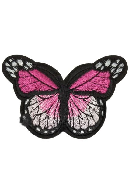 Aplike Ütü İle Yapışan Kelebek Pembe Arma 7x5 cm