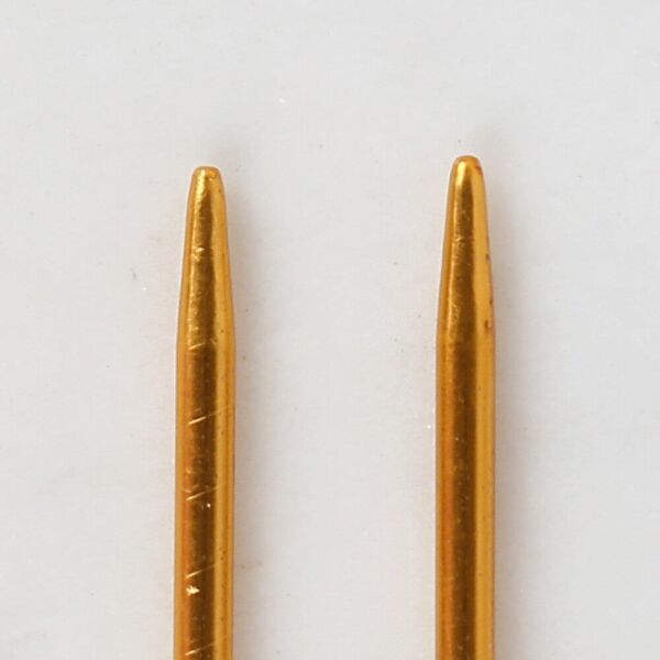 Loren Crafts 2,5 mm 35 cm Sarı Metal Örgü Şişi - L