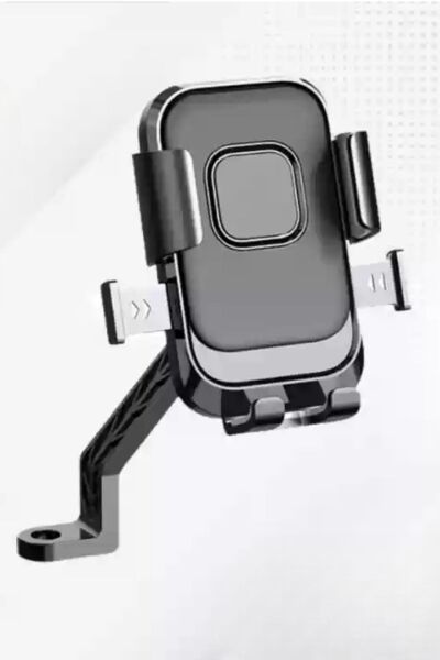 BUFFER® Motor,Motosiklet,Bisiklet ,Scooter İçin 360 Derece Dönebilen Dikiz Aynası Versiyonu Telefon Tutucu Aparat