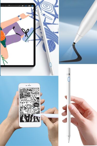 BUFFER® Evrensel Tablet ve Dokunmatik Telefonlarla Uyumlu Hassas Çizim ve Tasarım Kalemi