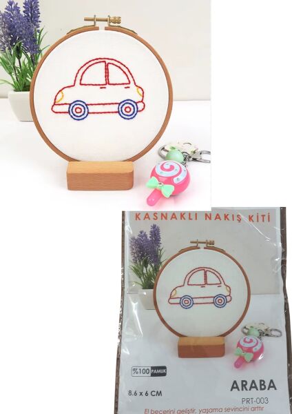 Nakış Kitleri Kasnaklı 8.6 X 6 cm Araba
