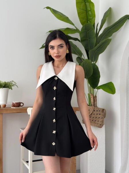 Ness Düğmeli Elbise