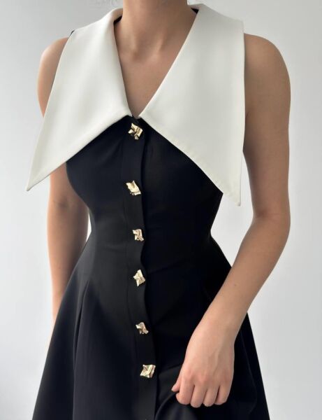 Ness Düğmeli Elbise