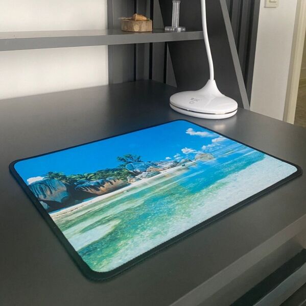 BUFFER® 25x32 cm Küçük Boy Mouse Pad Manzara Ada