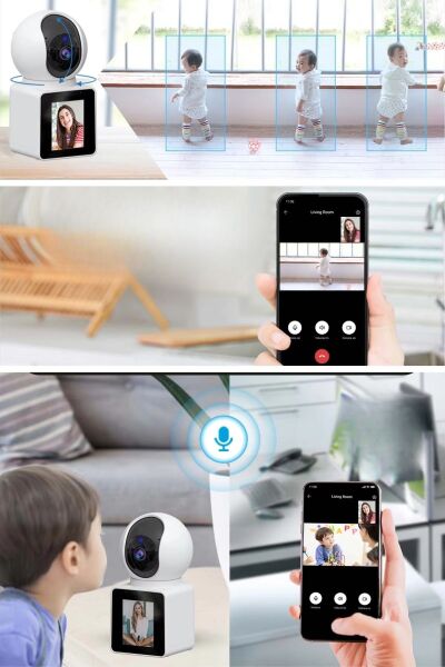 BUFFER®  Wifi Bağlantılı Görüntülü Görüşme Sağlayabilen Ev Tipi Güvenlik Kamerası