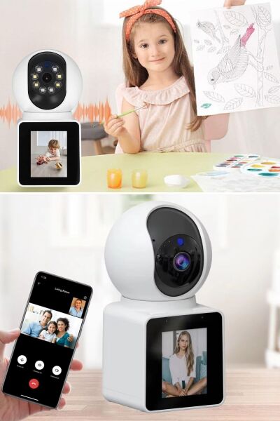BUFFER®  Wifi Bağlantılı Görüntülü Görüşme Sağlayabilen Ev Tipi Güvenlik Kamerası