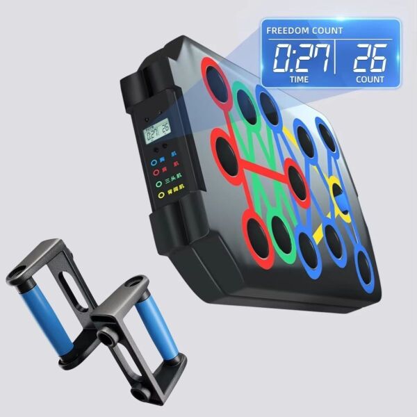 BUFFER® Otomatik Sayımlı Katlanabilir İpli Şınav Fitness Tahtası
