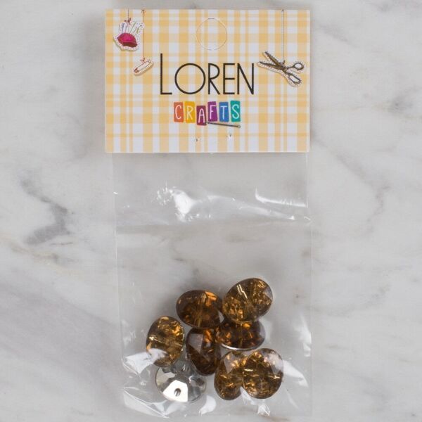 Loren Crafts kahverengi 8 li düğme - 243