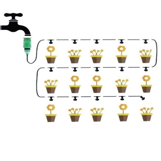 BUFFER® 10 Metre Kendin Yap Balkon Veranda Çardak Kamelya Sulama Serinletme ve Nemlendirme Sistemi