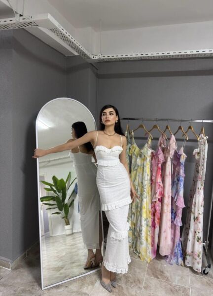 Lere Ip Askılı Elbise