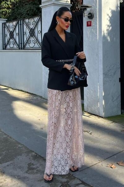 Maxi Dantel Etek 4047