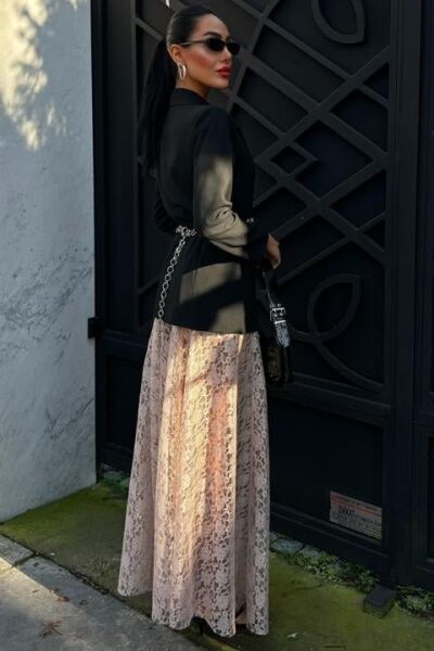 Maxi Dantel Etek 4047