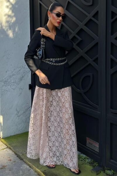 Maxi Dantel Etek 4047