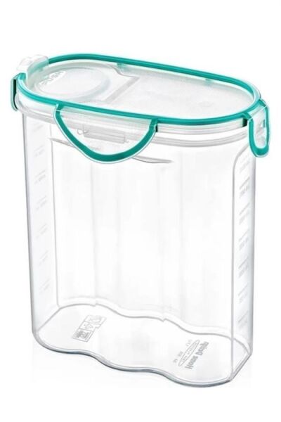 BUFFER® Kilitli Kapaklı Contalı Hava,Su Sıvı Geçirmez 2,4 Litre Erzak Saklama Kabı-SA590
