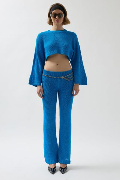 Oversize Triko Bluz Pantolon Takım