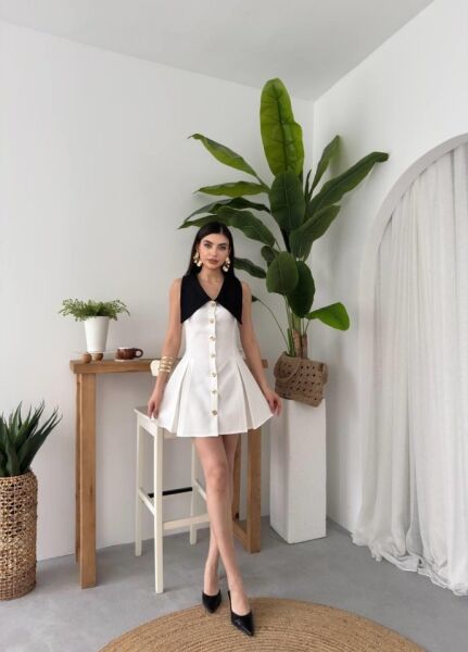 Ness Düğmeli Elbise