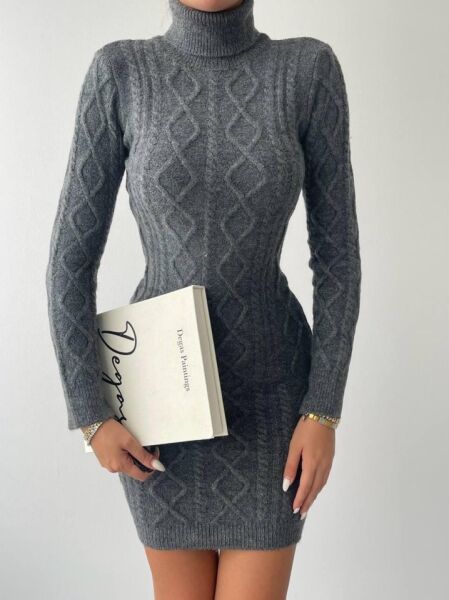 Livorna Boğazlı Mini Elbise