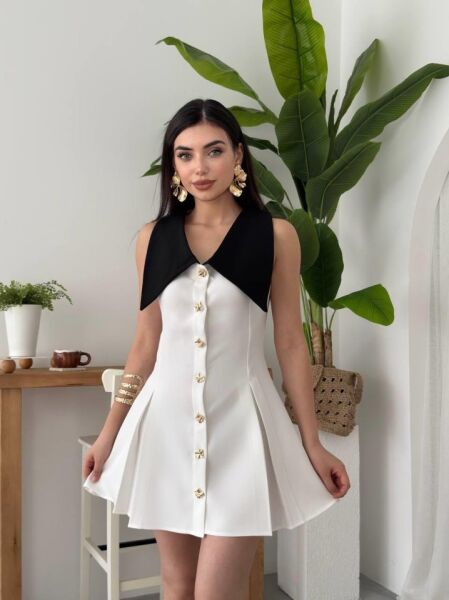 Ness Düğmeli Elbise