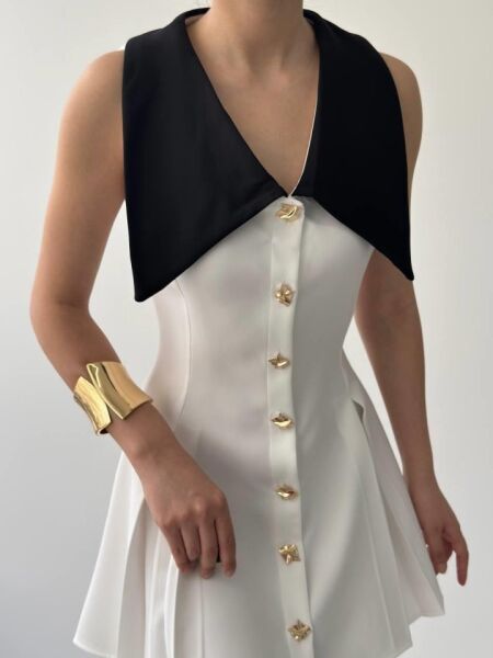 Ness Düğmeli Elbise