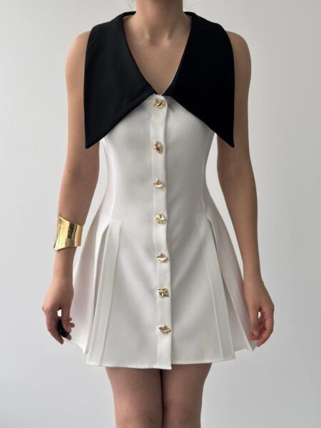 Ness Düğmeli Elbise