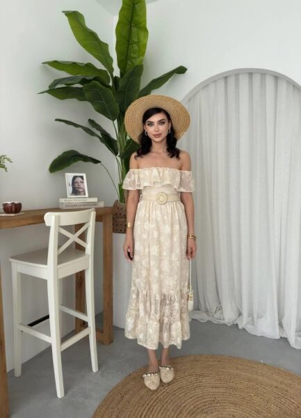 Reget Kemerli Elbise