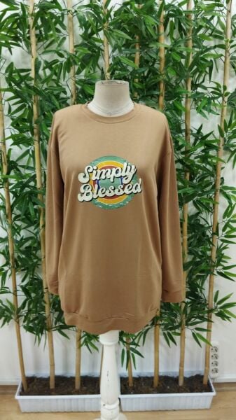 Kadın Uzun Kollu Bisiklet Yaka Yazılı Viskon Iki Iplik Elbise